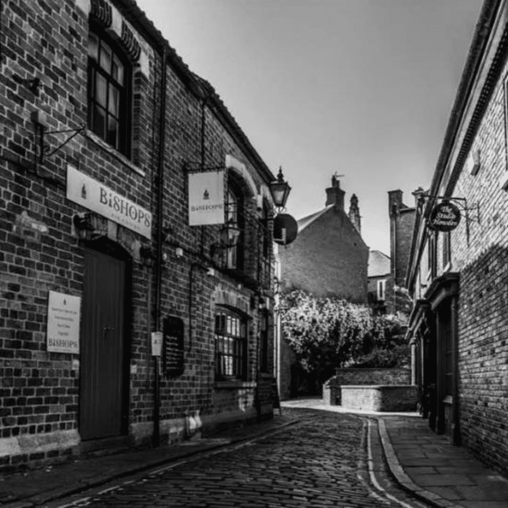 Bishops Bar in black and white